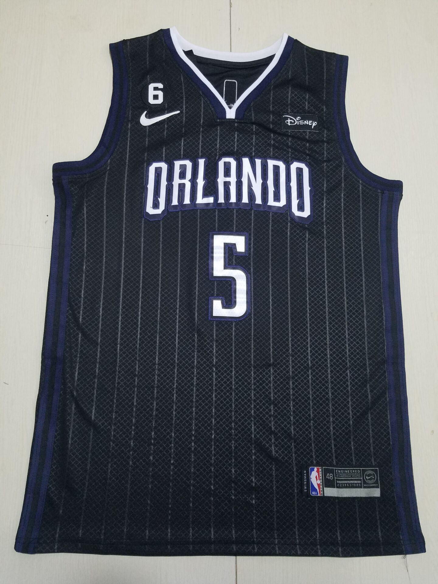 Men Orlando Magic #5 Banchero Black City Edition 2022 Nike NBA Jersey->orlando magic->NBA Jersey